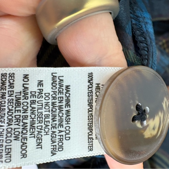 Anthropolgie Porridge Sheer Plaid Trench Coat Size M - Picture 9 of 9